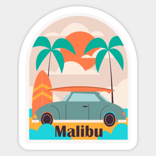 Malibu California Sticker